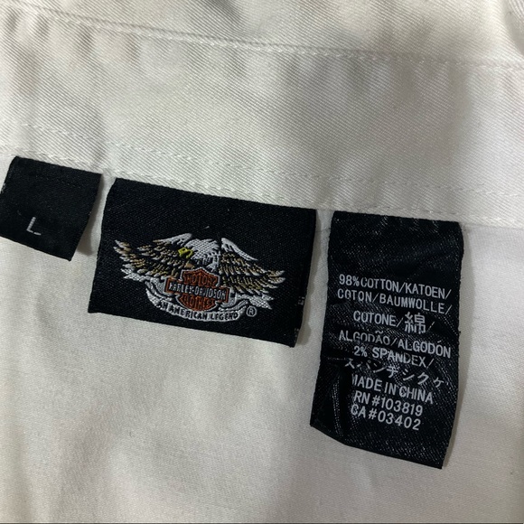 HARLEY DAVIDSON - Fitted Zip Short Sleeve Blouse - Picture 4 of 10